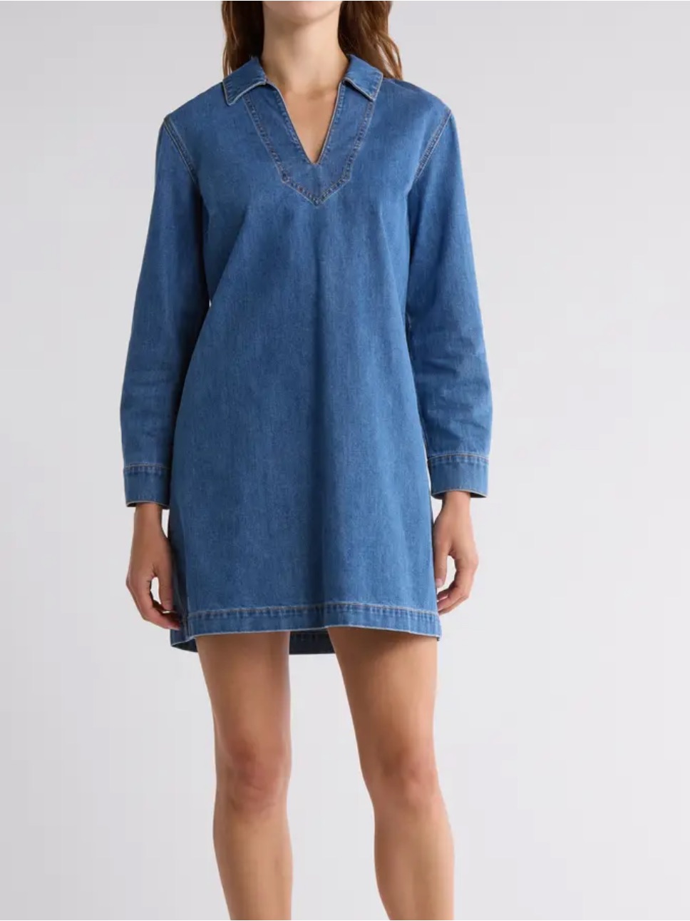 Nwt Veronica Beard Wasta Long Sleeve Mini Dress- Collared V-Neck. Sz: Small